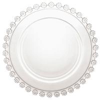 Sousplat de Cristal Wolff Mesa Daisy Transparente - 32 cm - 5