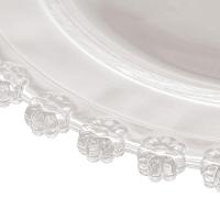 Sousplat de Cristal Wolff Mesa Daisy Transparente - 32 cm - 11