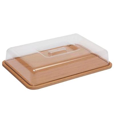 Boleira Quadrada em MDF com Tampa de Plástico Dynasty - 32x22 cm