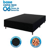 Base Box para Colchão de Casal Umaflex New Itália Black 38x138x188cm - Preto