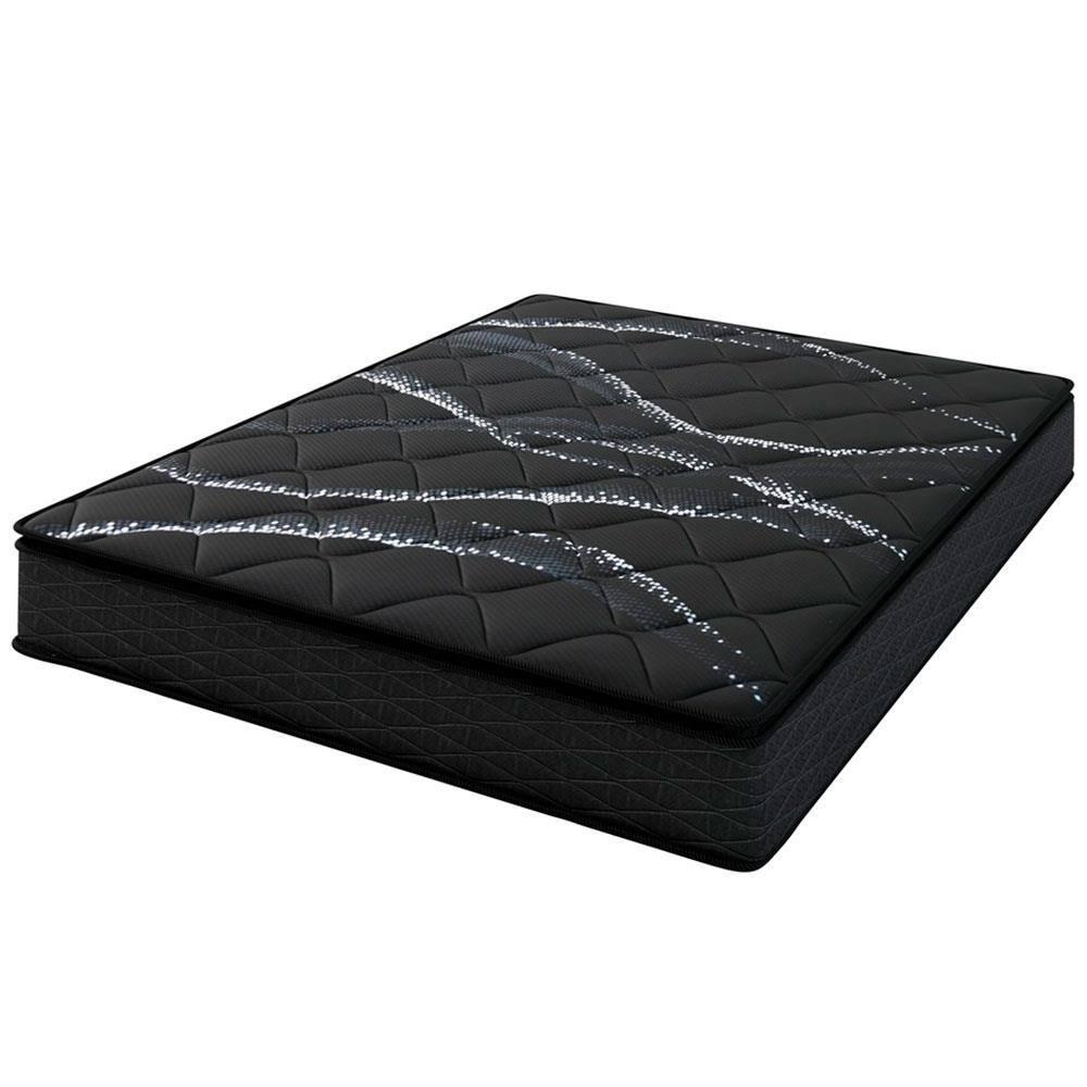 Colchão de Casal Umaflex New Itália Black com Molas Ensacadas, Revestimento em Jacquard e Pillow Top D26 25X138X188cm - Preto - 2