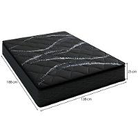 Colchão de Casal Umaflex New Itália Black com Molas Ensacadas, Revestimento em Jacquard e Pillow Top D26 25X138X188cm - Preto - 5