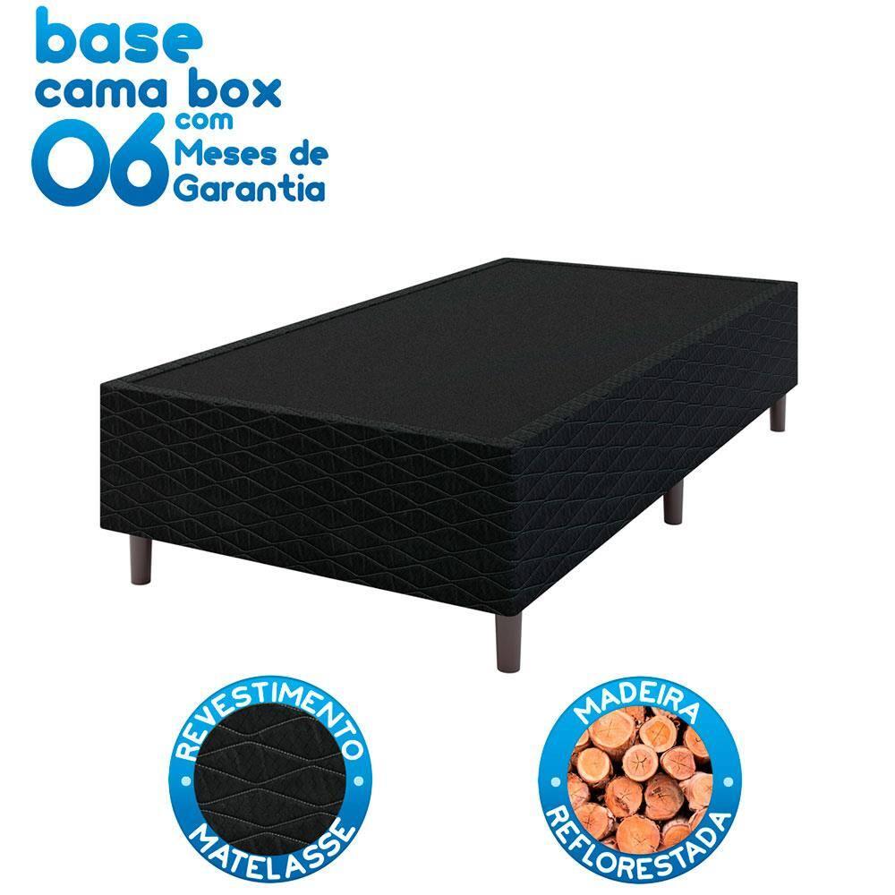 Base Box para Colchão de Solteiro Umaflex New Itália Black 38x88x188cm - Preto - 4