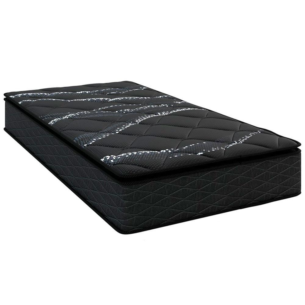 Colchão de Solteiro Umaflex New Itália Black com Molas Ensacadas, Revestimento em Jacquard e Pillow Top D26 25X88X188cm - Preto - 2