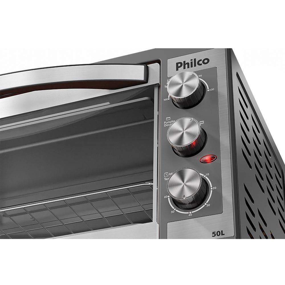 Forno Elétrico Philco PFE52P 50L Timer de 60 minutos Dupla Resistência Preto - 8
