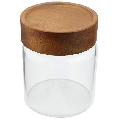 Porta Mantimento Dynasty em Vidro Borossilicato e Tampa em Madeira - 300ml