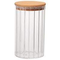 Porta Mantimento Canelado Dynasty em Vidro Borossilicato e Tampa em Bambu - 750ml - 1