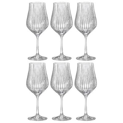 Conjunto de Taças para Vinho Bohemia Tulipa Optic em cristal 450ml - 6 Peças