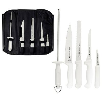 Conjunto de Facas Tramontina Profissional em Aço Inox - Branco - 6 Peças