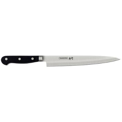 Faca 9" Yanagiba Tramontina Sushi Gold em Aço Inox - Preta