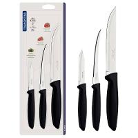 Conjunto de Facas Tramontina Plenus em Aço Inox - Preto - 3 Peças - 1