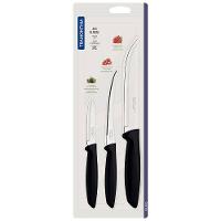 Conjunto de Facas Tramontina Plenus em Aço Inox - Preto - 3 Peças - 3