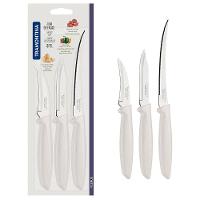 Conjunto de Facas Tramontina Plenus em Aço Inox e Polipropileno - Off-White - 3 Peças - 1