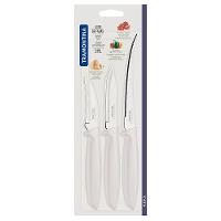 Conjunto de Facas Tramontina Plenus em Aço Inox e Polipropileno - Off-White - 3 Peças - 3