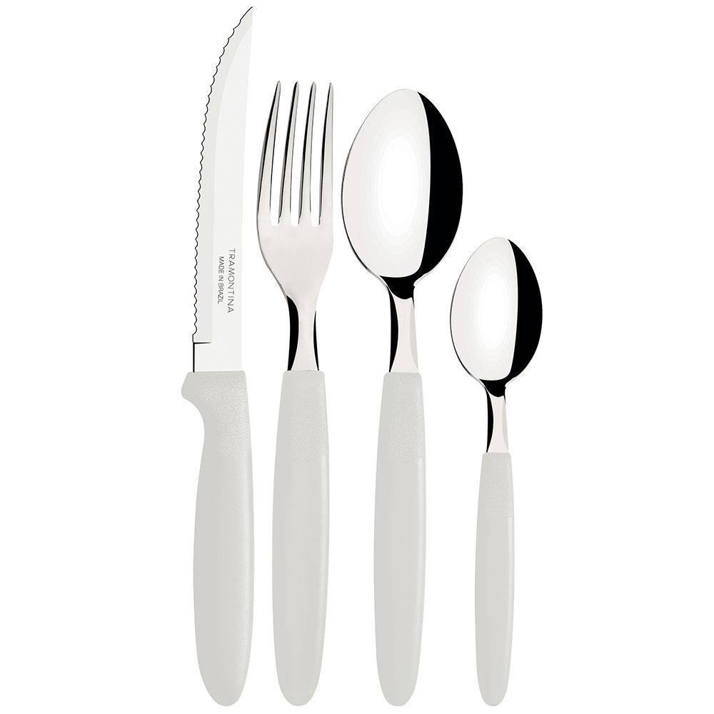 Faqueiro 24 Peças Tramontina Ipanema em Aço Inox - Branco - 2