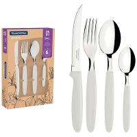 Faqueiro 24 Peças Tramontina Ipanema em Aço Inox - Branco - 1