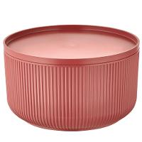 Travessa Redonda Dynasty Velout em Plástico com Tampa Marrom - 2,5L - 1