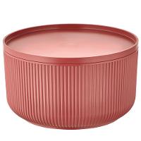 Travessa Redonda Dynasty Velout em Plástico com Tampa Marrom - 4L - 1