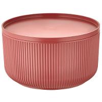 Travessa Redonda Dynasty Velout em Plástico com Tampa Marrom - 1,5L - 1