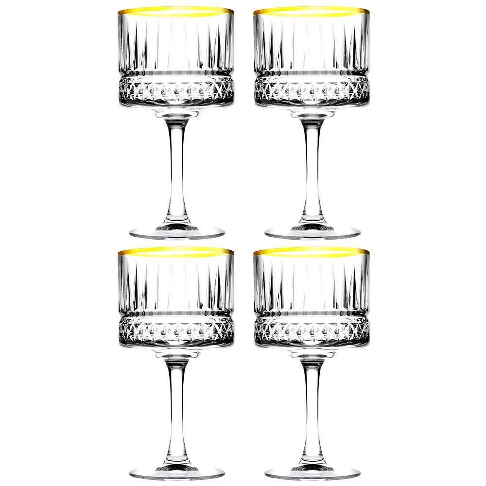 Conjunto de Taças para Coquetel Pasabahce Elysia Gold em Vidro 500ml - 4 Peças - 1
