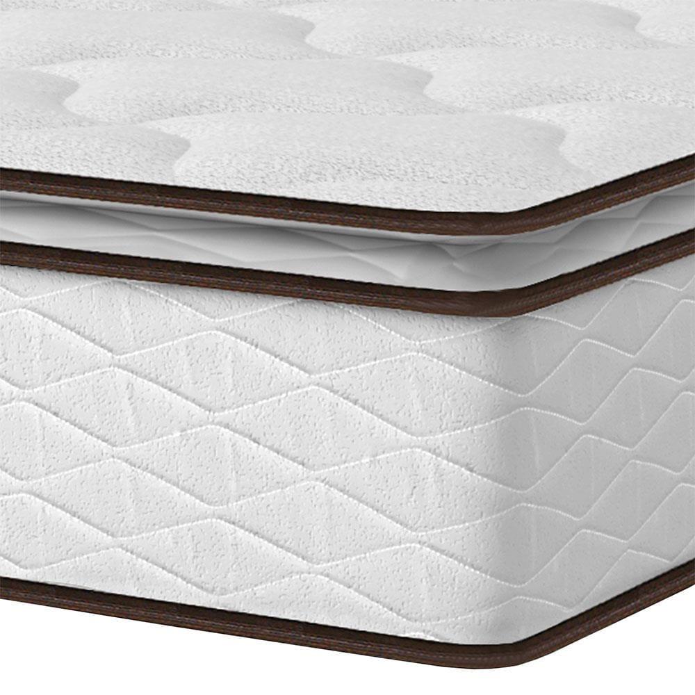 Colchão Queen Size Umaflex New Itália com Molas Ensacadas e Pillow Top D26 - 25x158x198cm - Branco/Marrom - 2