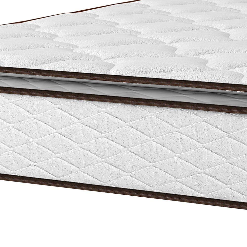 Colchão de Casal Umaflex New Itália com Molas Ensacadas e Pillow Top D26 - 25x138x188cm - Branco/Marrom - 2