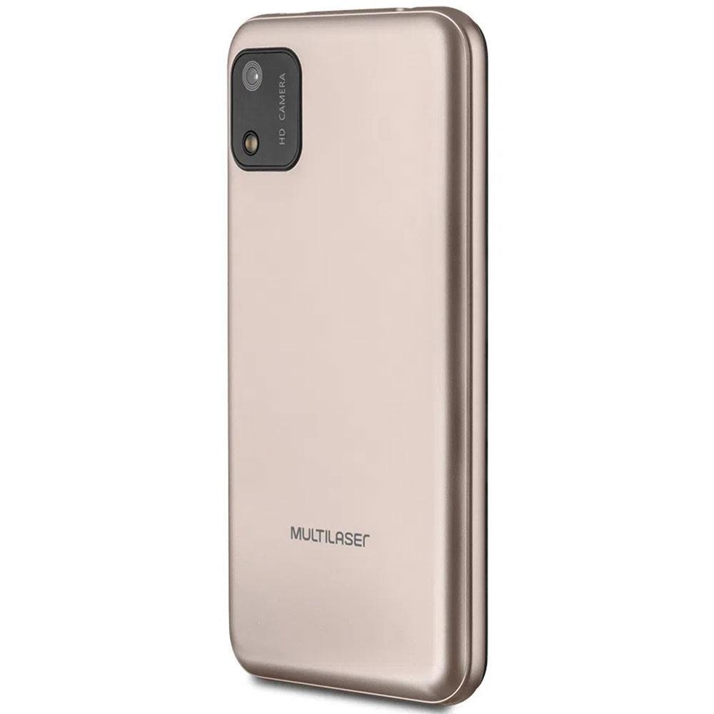 Smartphone Multilaser E 2 Lite P9147 Dourado com 32GB, 1GB de RAM, Tela 4”, Android 10, Dual Chip, Câmera 2MP, 3G, Bluetooth e Processador Quad core - 7