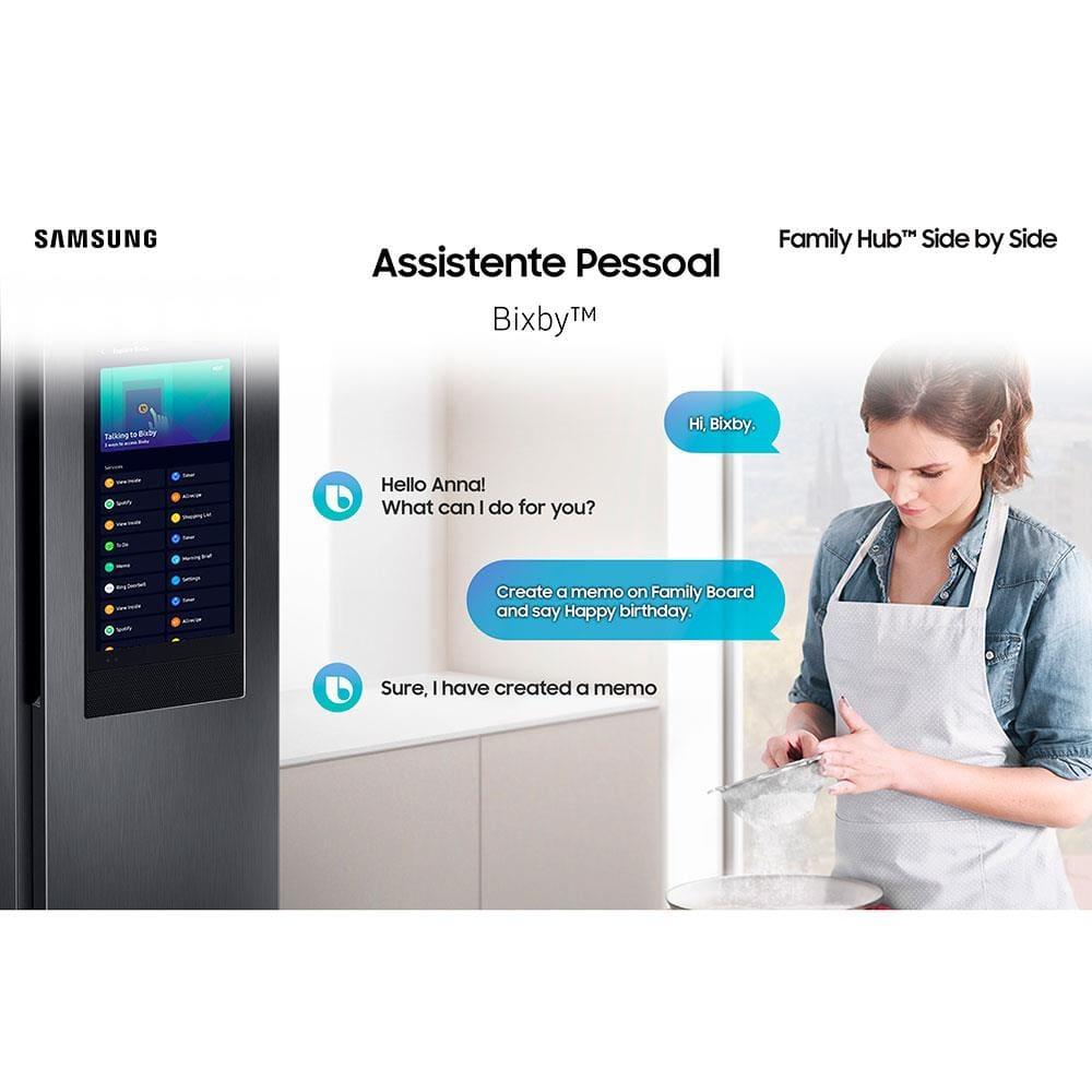 Geladeira Samsung Family Hub Side By Side RS58T5561B1 Digital Inverter Frost Free com Soundbar, Smart View, Bluetooth e Wi-Fi Black Inox Look – 585 L - 4