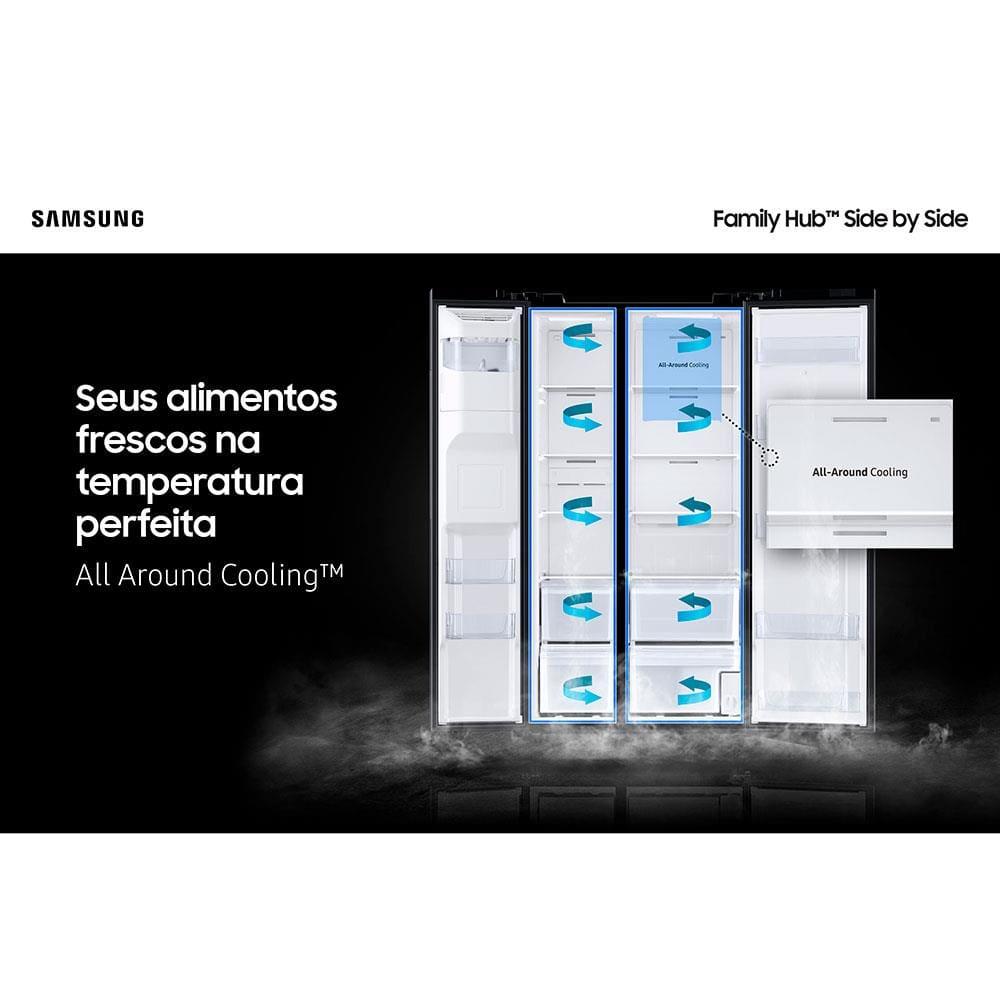 Geladeira Samsung Family Hub Side By Side RS58T5561B1 Digital Inverter Frost Free com Soundbar, Smart View, Bluetooth e Wi-Fi Black Inox Look – 585 L - 7