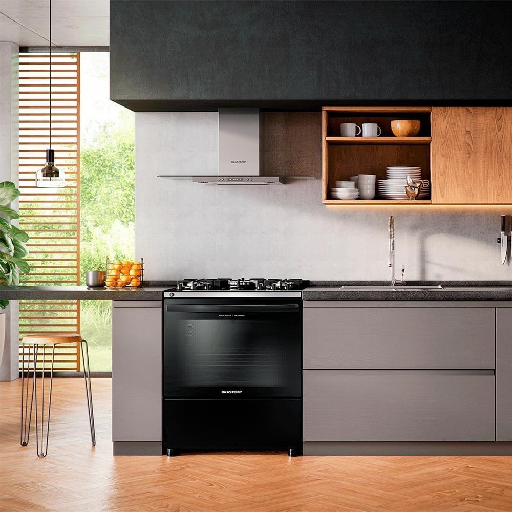 Fogão Brastemp 5 Bocas BFS5VCE com Mesa De Vidro e Turbo Chama Bivolt - Preto - 9