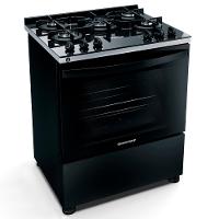 Fogão Brastemp 5 Bocas BFS5VCE com Mesa De Vidro e Turbo Chama Bivolt - Preto - 1