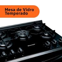 Fogão Brastemp 5 Bocas BFS5VCE com Mesa De Vidro e Turbo Chama Bivolt - Preto - 11