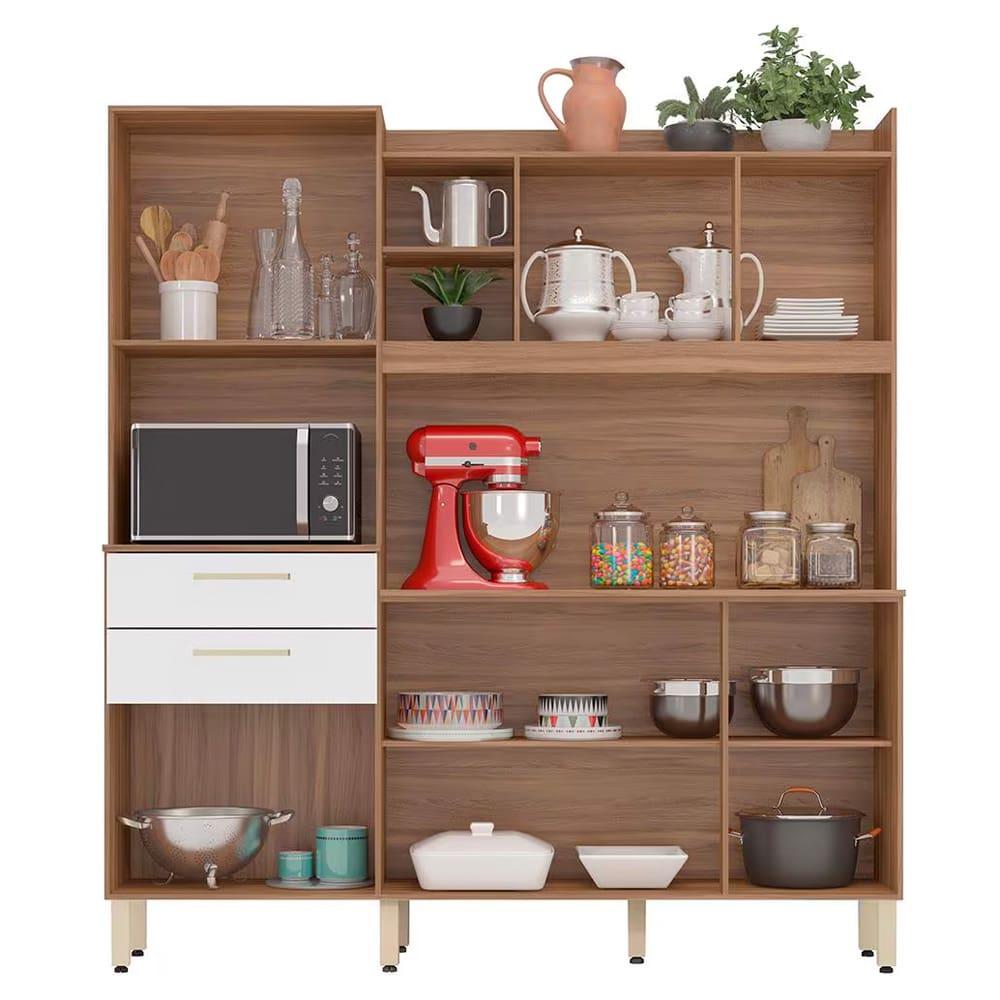 Cozinha Compacta Demóbile Savoy com 6 Portas, 2 Gavetas e 2 Prateleiras - 178cm de largura - 8