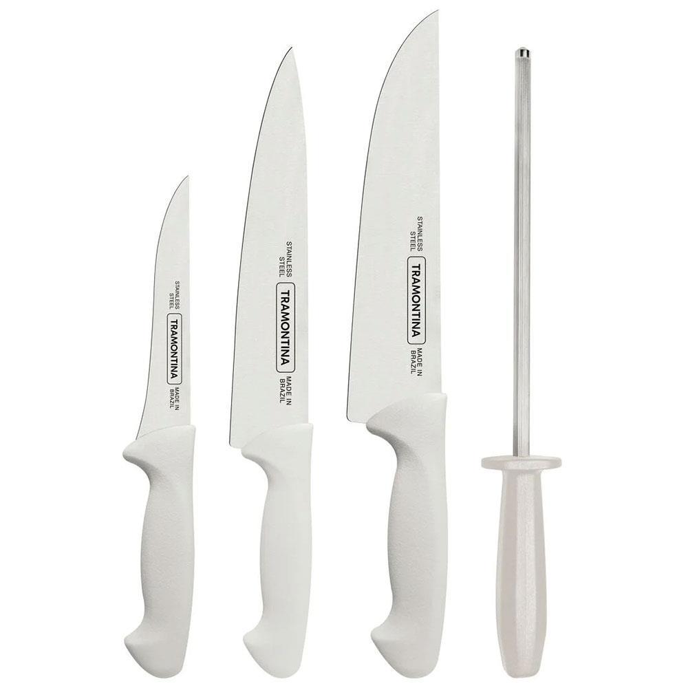 Conjunto de Facas para Churrasco Tramontina 24699825 em Aço Inox com Chaira - 4 Peças - 2