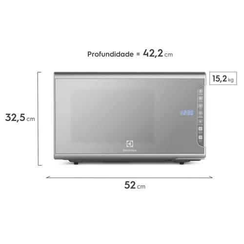 Micro-ondas Electrolux MI41S Inox Espelhado Painel Integrado Função Tira Odor 31 litros - 14