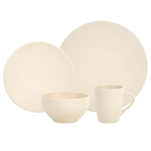 Aparelho de Jantar 24 Peças L` Hermitage Terroir em Cerâmica - Bege