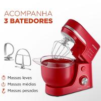 Batedeira Planetária Mondial BP-03 com 12 Velocidades e 700W - Vermelha - 5