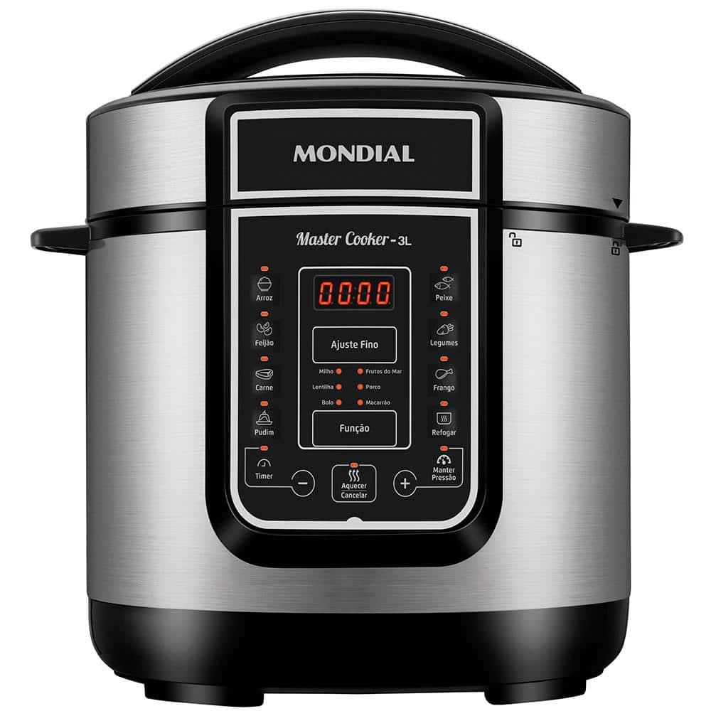 Panela Elétrica de Pressão Mondial Digital Master Cooker PE-40 3L - Preta/Inox - 1