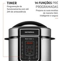 Panela Elétrica de Pressão Mondial Digital Master Cooker PE-40 3L - Preta/Inox - 3
