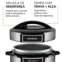 Panela Elétrica de Pressão Mondial Digital Master Cooker PE-40 3L - Preta/Inox - 6