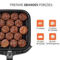 Fritadeira Elétrica Sem Óleo Mondial AFN-50 Grand Family Inox 5L - Preta - 3