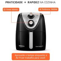 Fritadeira Elétrica Sem Óleo Mondial AFN-50 Grand Family Inox 5L - Preta - 7