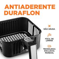 Fritadeira Elétrica Sem Óleo Mondial AFN-50 Grand Family Inox 5L - Preta - 6