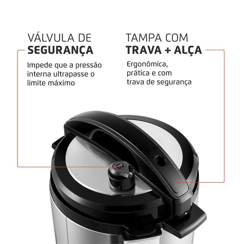 Panela Elétrica de Pressão Mondial PE-47 Pratic Cook 3L - Inox - 6