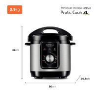 Panela Elétrica de Pressão Mondial PE-47 Pratic Cook 3L - Inox - 8