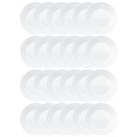 Conjunto de Pratos de Sobremesa Duralex Saturno em Vidro 19 cm Branco – 24 Peças - 1