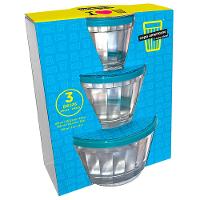 Conjunto de Tigelas com Tampa Copo Americano em Vidro – 3 Peças - 2