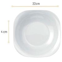 Aparelho de Jantar 12 Peças Nadir Plaza em Vidro Temperado - Branco