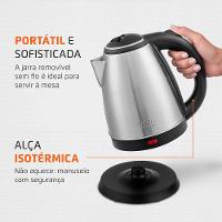 Chaleira Elétrica Mondial Pratic CE-06 com Capacidade de 2L - Inox - 6