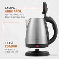 Chaleira Elétrica Mondial Pratic CE-06 com Capacidade de 2L - Inox - 5